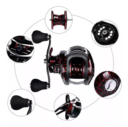 Carretilha de Pesca 19+1 Rolamentos 10KG Drag